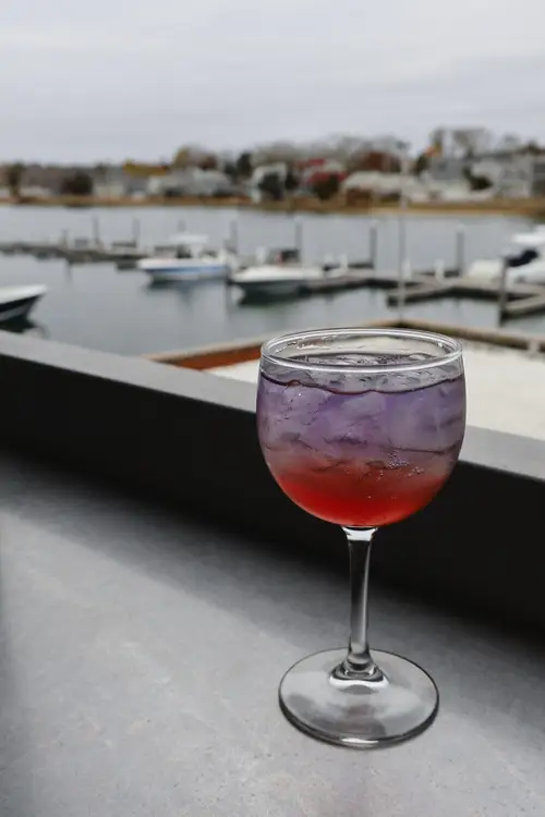 Berry spritz over the marina
