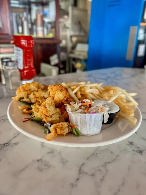 Fried seafood platter