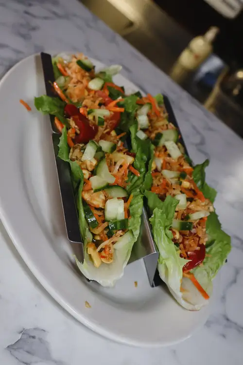 Thai chicken lettuce wraps
